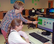 Computer Science class at the middle school