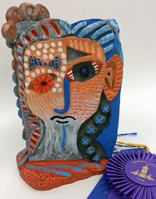 1st place and Best of Show winning pottery piece by Savannah Barrett.