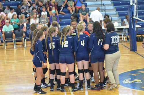  The TCCHS Girls Volleyball team ended its first season with a 12-3 record.