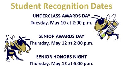 Student recognition dates
