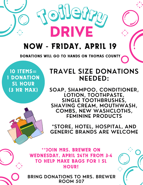 Toiletry Drive