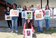 TCCHS art student who donated art to The Treehouse Children’s Advocacy Center of Thomas County.