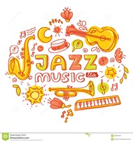Jazz music clipart