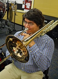 Senior Logan Leik participated as a bass trombonist for the 2017 Georgia All-State Jazz Band.