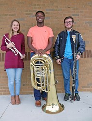 Meredith Hurst, Caleb Moore and Eric Webb earned seats on the prestigious Georgia Music Educators Association All-State Band