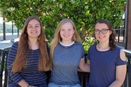 TCCHS seniors (left to right) Hailey Ferrel, Sierra Stephens and C’lee Kornegay have been recognized as Georgia Scholars.