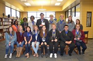  Thomas County Central High School region National History Day winners celebrate their accomplishments. 
