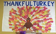  ? The TCCHS “Thankful Turkey” receives new feathers daily. At last count, he has more than 200.