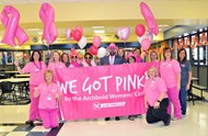 Members of Archbold Women’s Center “Pink’d” TCCHS for its efforts in honor of October as Breast Cancer Awareness Month