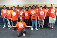  TCCHS students proudly wear their Unity Day shirts. 