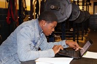 Sophomore Fredrick Diggs, 16, concentrates on his schoolwork.