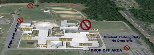 Drop off and entry locations