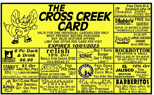 Cross Creek Card