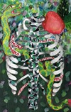  TCCHS senior Brooke Hagan earned first place in mixed media for this piece, “Apple, Snake & Ribs.”