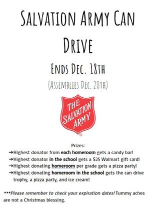 Salvation Army Can Food Drive
