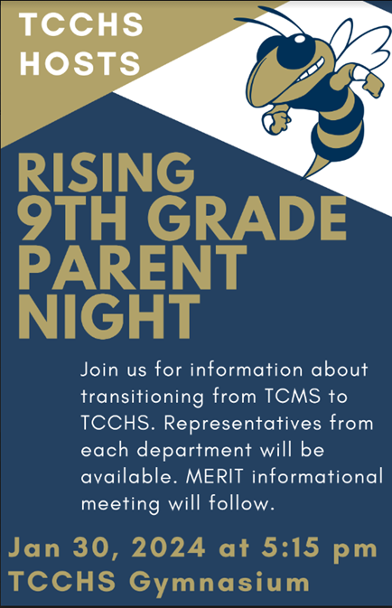 Rising 9th Grade Parent Night at TCCHS 2024