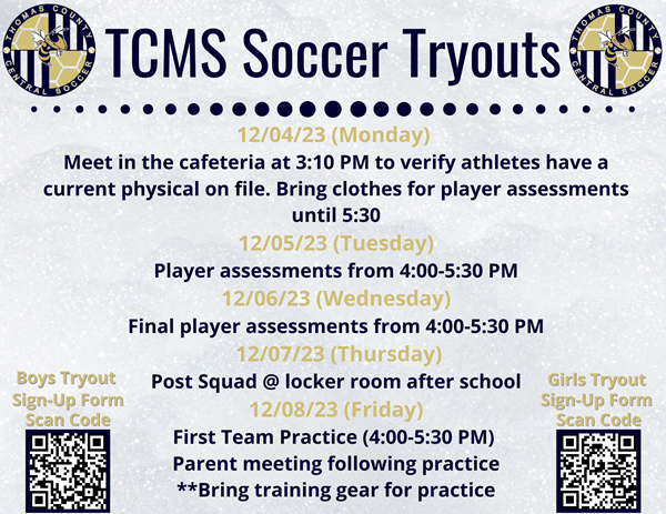 Soccer tryouts 2023-24