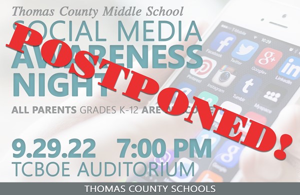 social media awareness night postponed