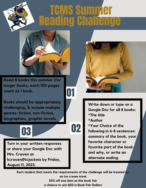 TCMS Summer Reading Challenge 2023